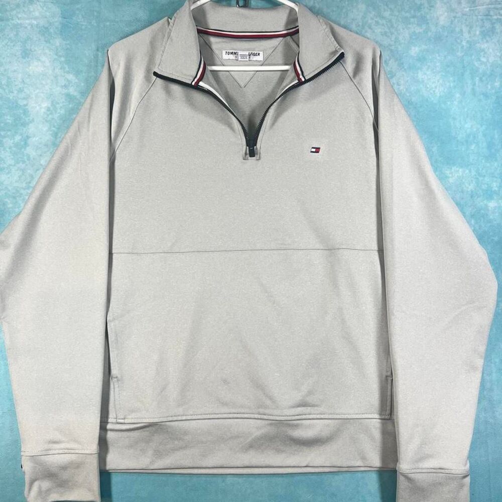 Tommy-hilfiger Men's Grey and Cream Sweatshirt